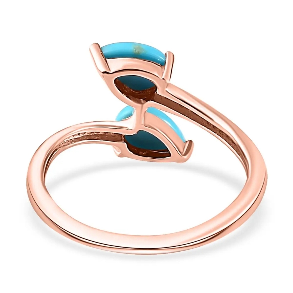 Sleeping Beauty Turquoise Bypass Ring - Picture 9 of 13